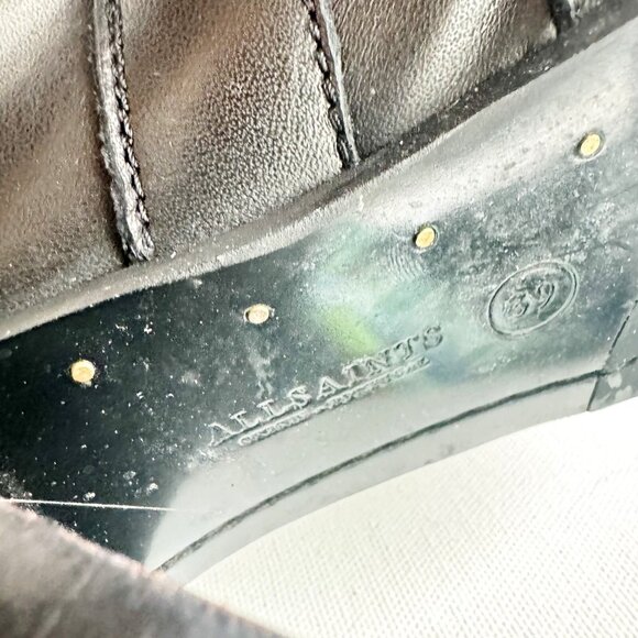Black Leather Ankle Boots - Picture 8 of 9